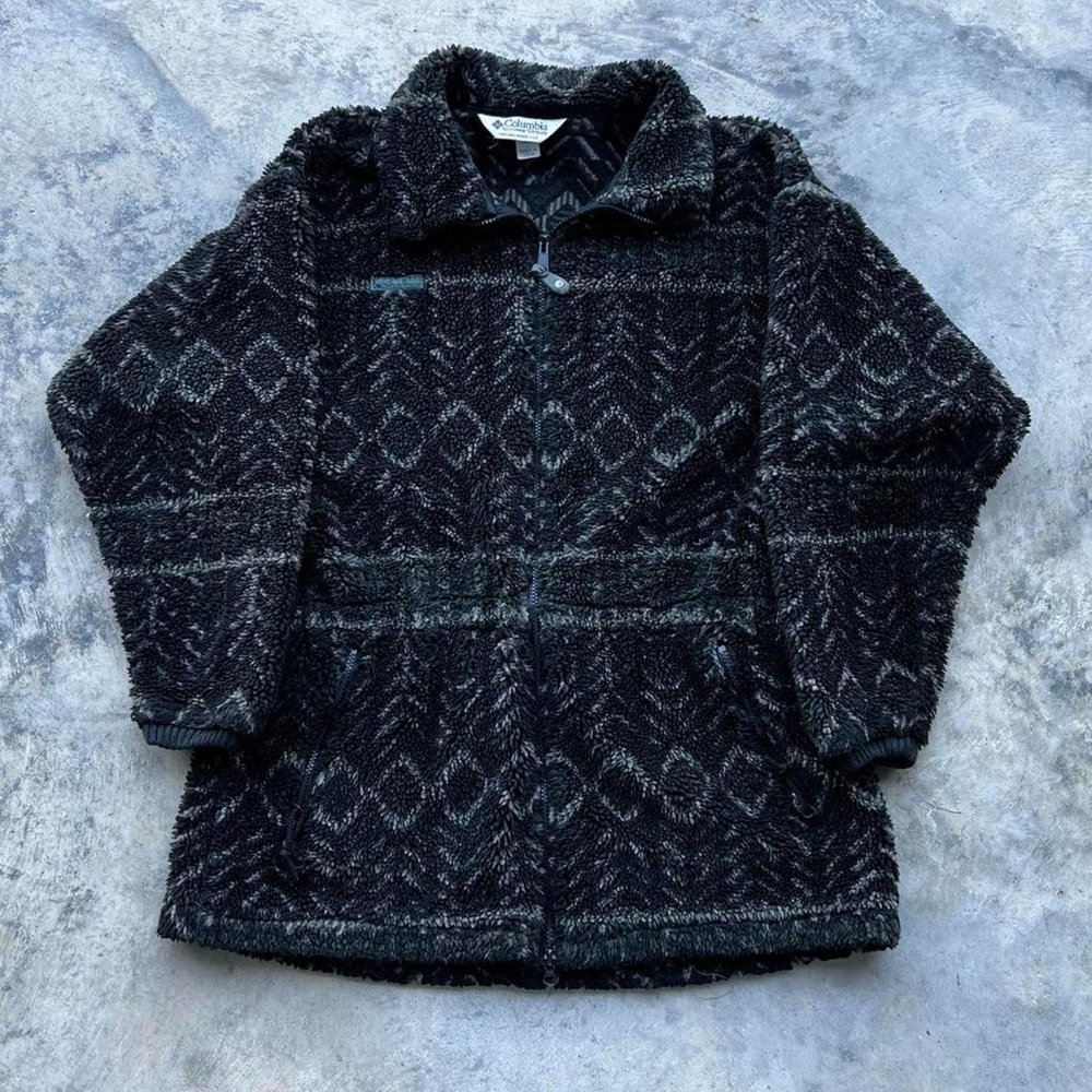 Vintage 90s Columbia Sherpa Fleece Jacket Women's Large